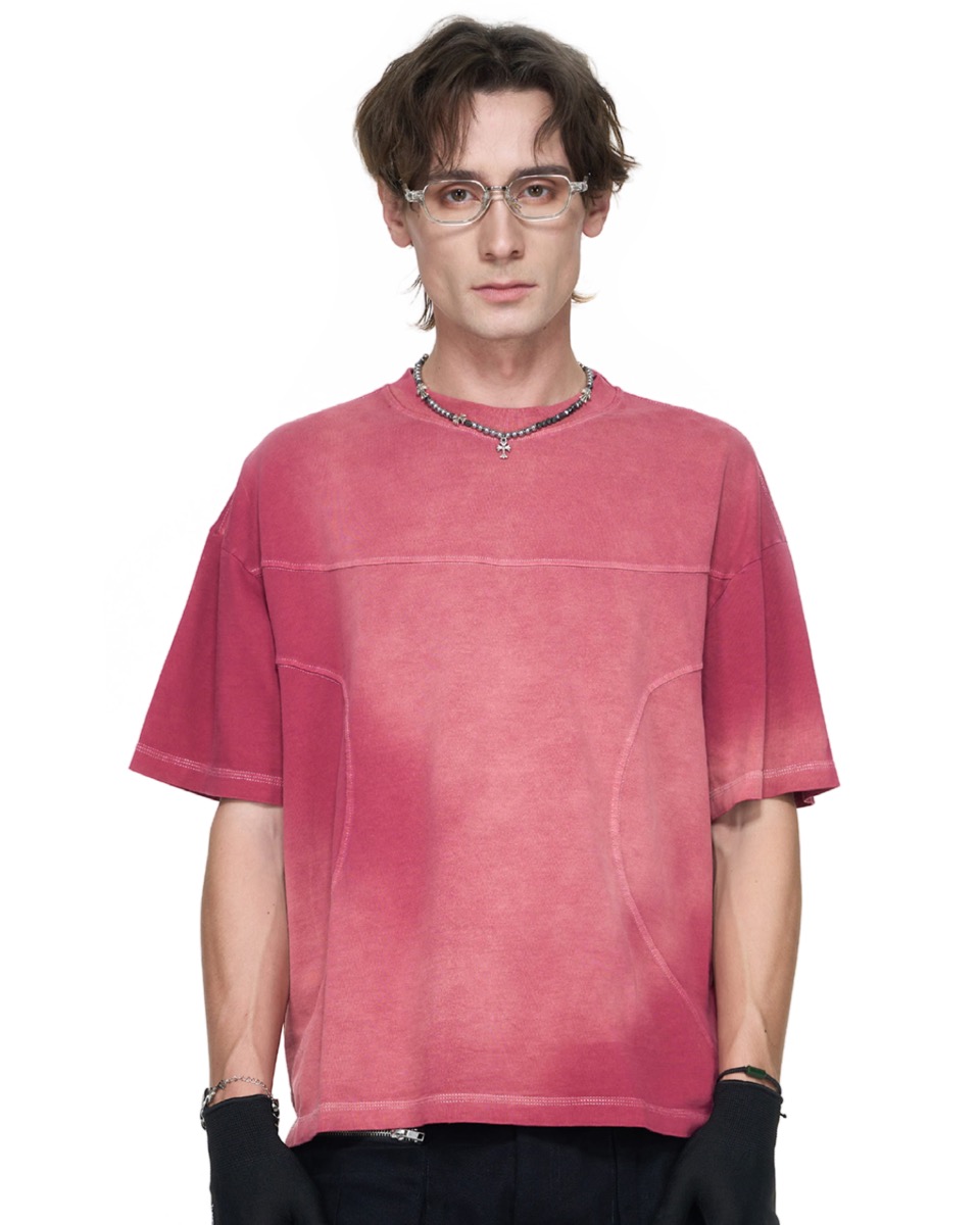 Áo ACID WASH Boxy T-Shirt RED