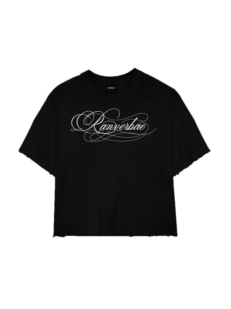 Áo CALLIGRAPHY Boxy T-Shirt BLACK