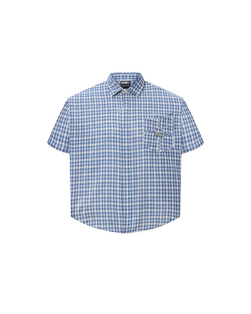 Áo Odyssey Checked Boxy Shirt Navy